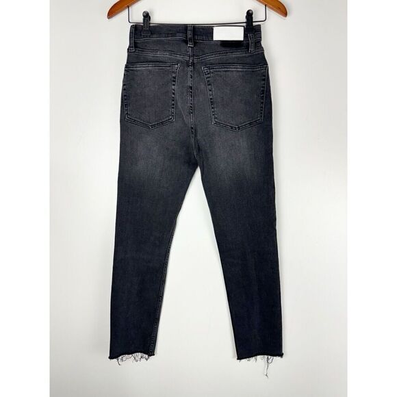 RE/DONE Originals Sz 27 Button Fly High Rise Ankle Jeans - Picture 6 of 9